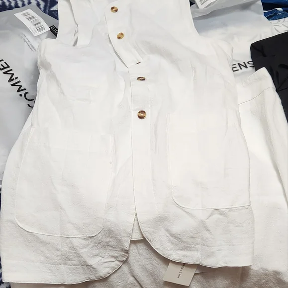 Cotton Blends Skirt Set white Commense - Picture 2 of 4